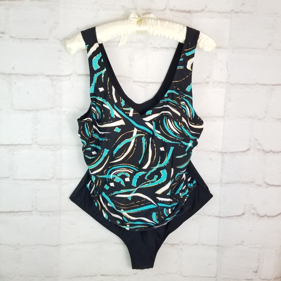 Krystal Maillot Plus 20W Black One Piece Swimsuit - Picture 14 of 14